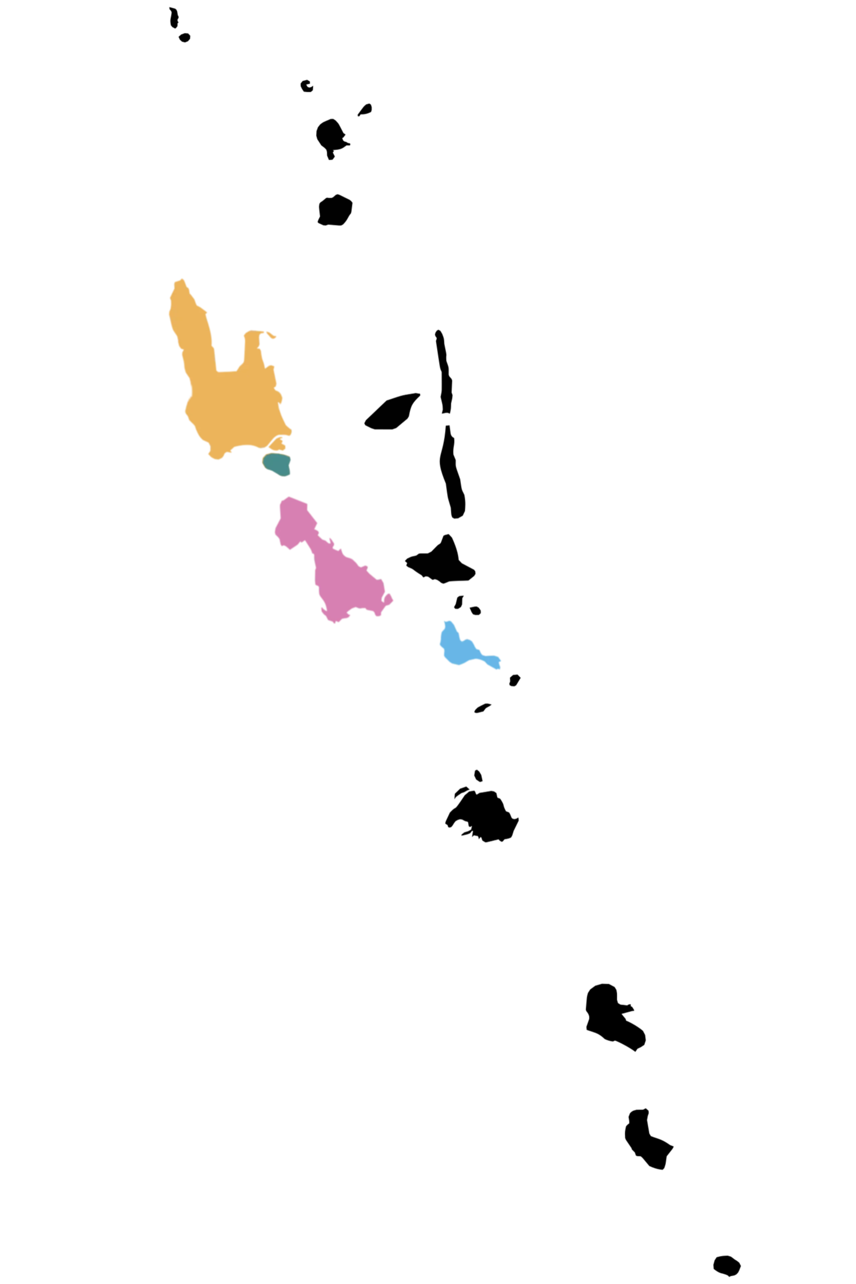Map of Vanuatu — tap an island to shop